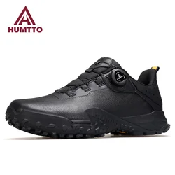 HUMTTO-Chaussures de randonnée en cuir pour hommes, baskets de trekking, d'escalade, de sports de plein air, de sécurité, de travail, de luxe, de créateur, d'hiver