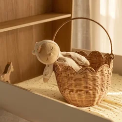 Handmade Wicker Rattan Bags for Women Bohemian Straw Picnic Basket Bag Handbags Travel Beach Bags 2025 Knitted Woven Bag Storage