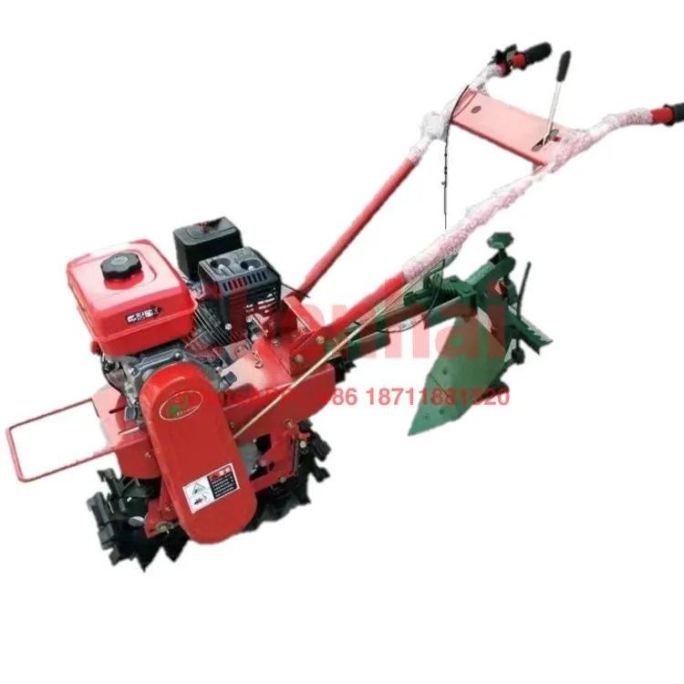 Crawler-type chain rail tiller, household small hand-held micro cultivator,  gasoline cultivator