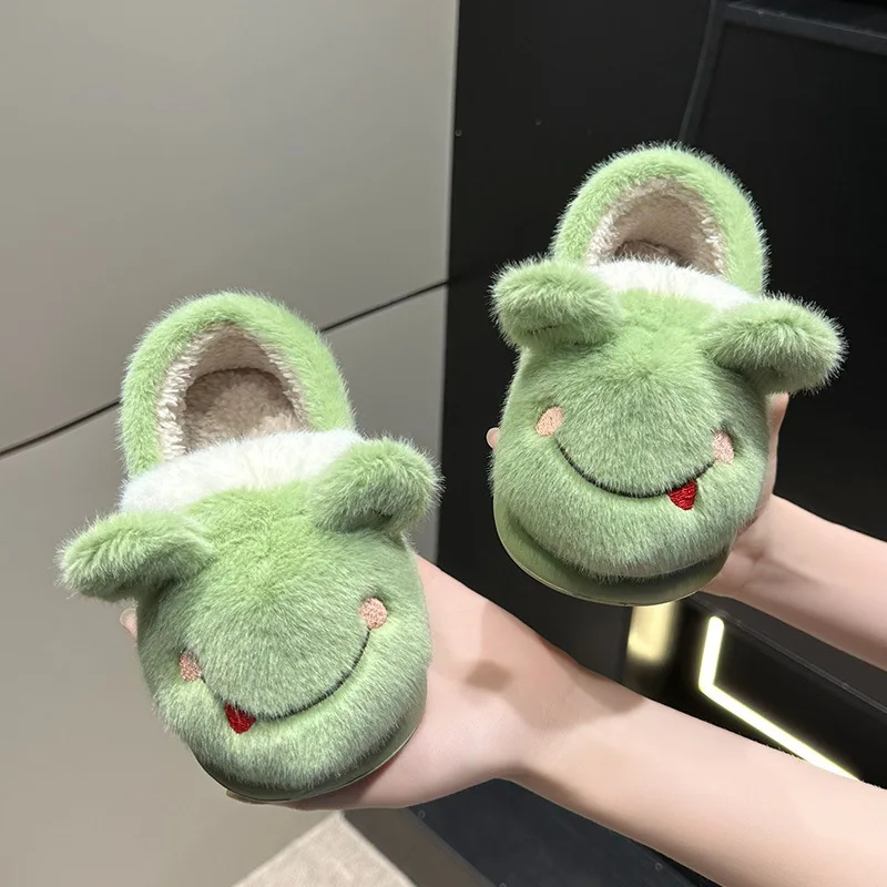 

Baby Warm Cotton Shoes Autumn Winter New Boys Girls Cartoon Animal Cotton Slippers Non Slip Comfortable Soft Sole Plush Slippers