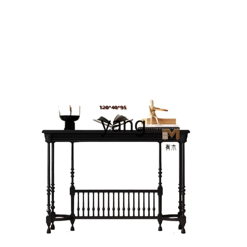 

LH New Chinese Style Entrance Table Solid Wood Entryway Console Simple Mid-Ancient Style Sideboard