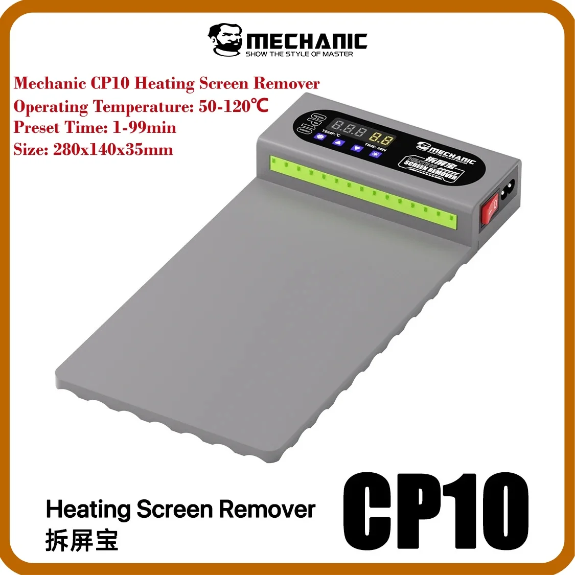 

MECHANIC LCD Screens and Glass Dismantling Heating Stage Pad Tools Suitable for IPhone IPad LCD Separation Repair Below 10.5inch