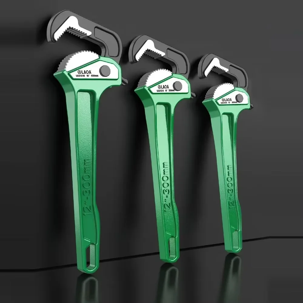 LAOA Quick Release Pipe Wrench Set 10/12/14/18 Inch Heavy Duty Multifunctional Spanner for Plumbing Pipe Clamping Loosening - view 6