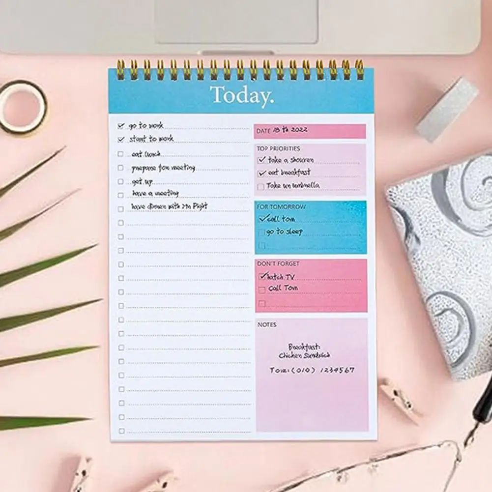 Pianificatore con rilegatura a spirale pianificatore a spirale per appuntamenti gestione del tempo libro di rilegatura a spirale per i venditori pianificazione efficiente