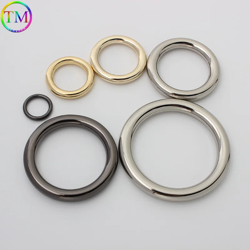 10/50 buah 6 ukuran 10-38mm O cincin terhubung gesper O cincin untuk wanita mode kulit rantai tas tali Diy aksesoris perangkat keras