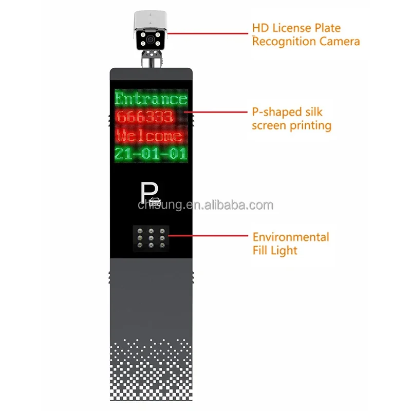 التعرف على لوحة الترخيص عالية الوضوح الكل في واحد شاشة LED CSY2G لبوابة حاجز أمان مواقف السيارات