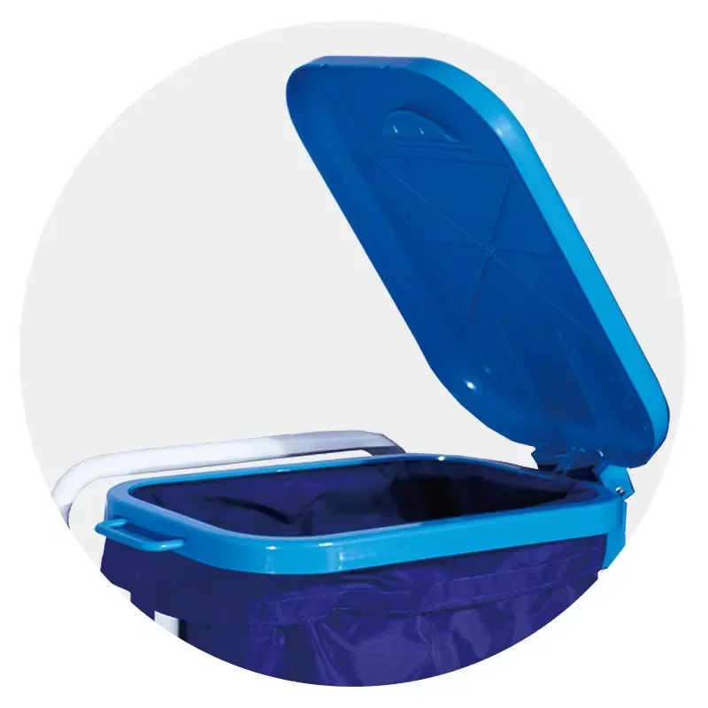 Hospital Medical Mobile Steel Laundry Cart Basket Trolley Dirty Linen Bag Trolley