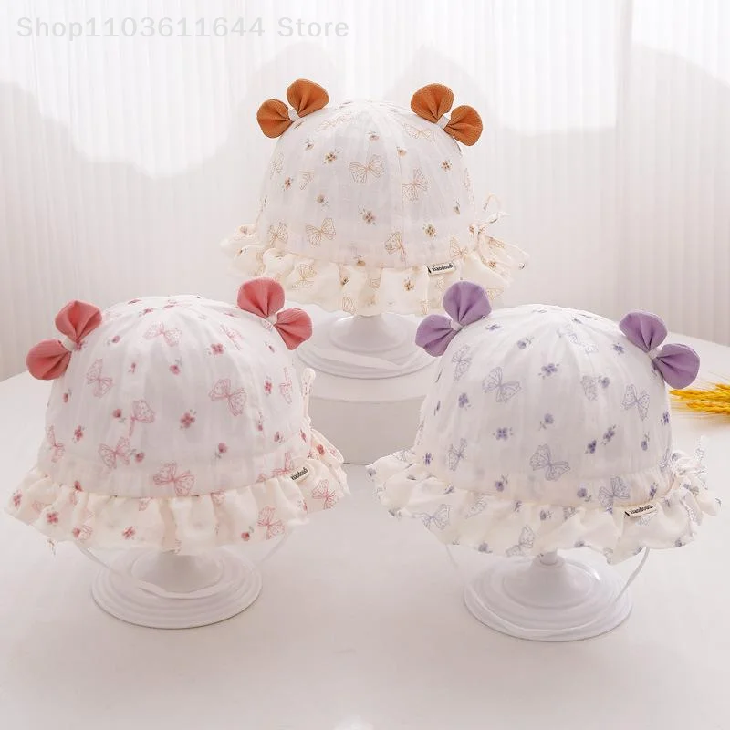 

Baby Hat Spring And Autumn Thin Baby Girl Princess Style Fisherman Hat Going Out Sun Protection Hat Infant Basin Hat
