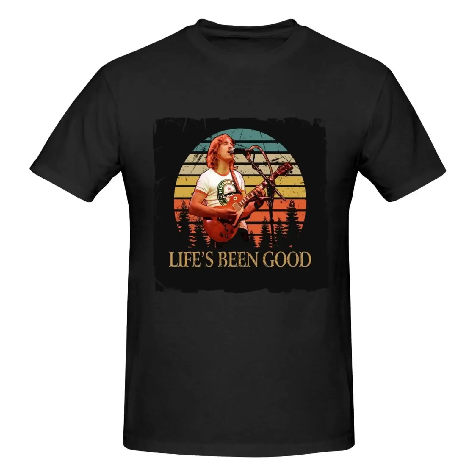 Joe Walsh T Shirt Men's O Neck  Fashion Black vintage Washed Versatile Casual Stretched Soft Unisex homme Slightly Stylish