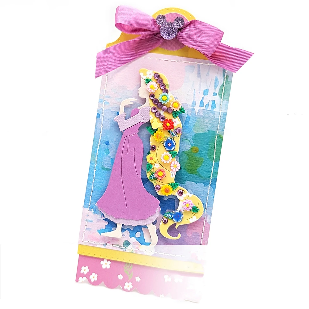 Princess Rapunzel Cutting Dies Disney Papercrafts Diecut for DIY Scrapbooking Decorative Paper Card Crafts Making New 2023 Mold