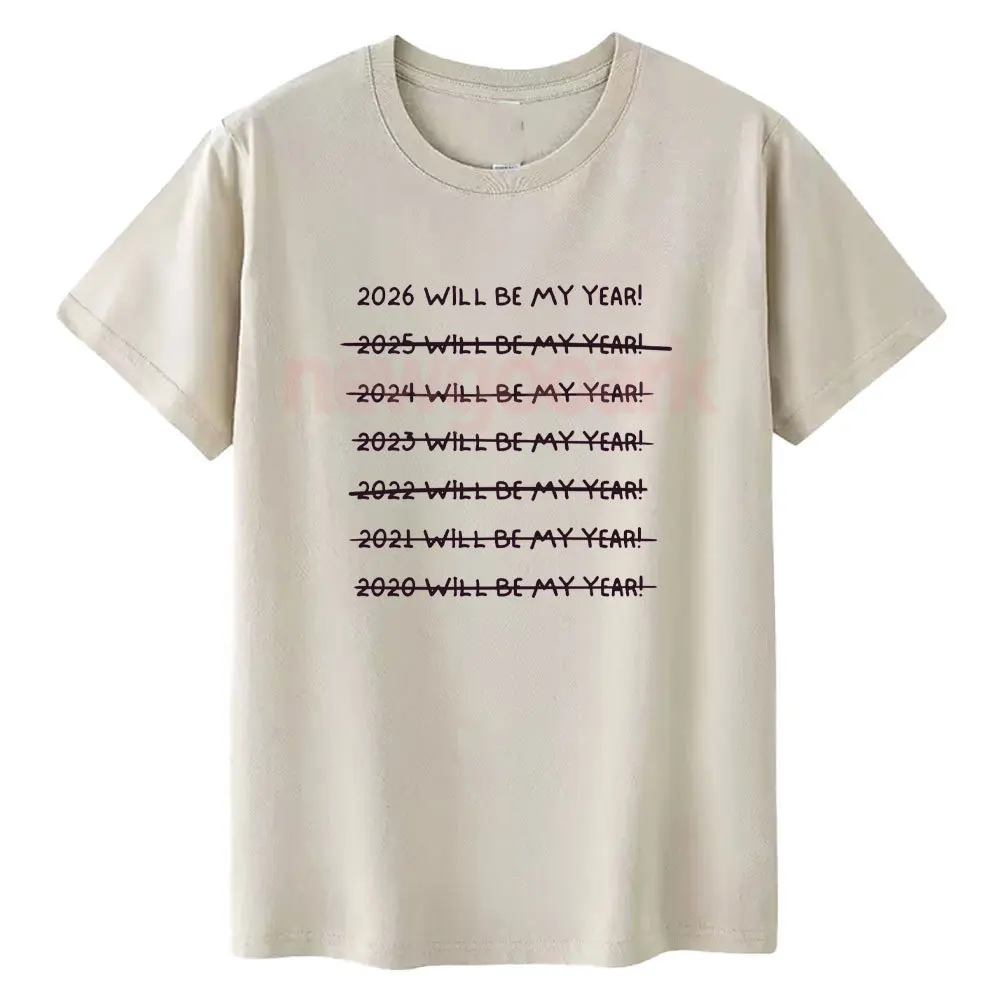 Funny Happy New Year 2026 Graphic T Shirts Woman Man NYE 2026 Party Holiday Cotton Short-sleev Fashion Unisex Adult Tops Tee