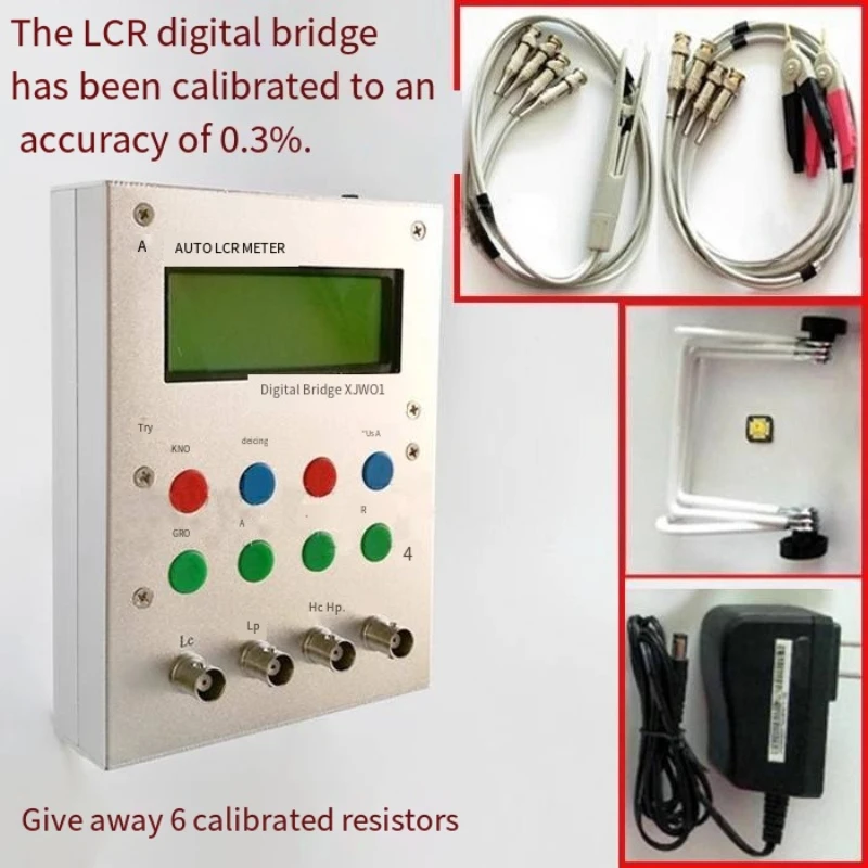

XJW01 LCR Digital Bridge Board DIY Kit 0.3% Precision Bridge Tester, Inductance,capacitor, Resistor,watchband, ESR Kit