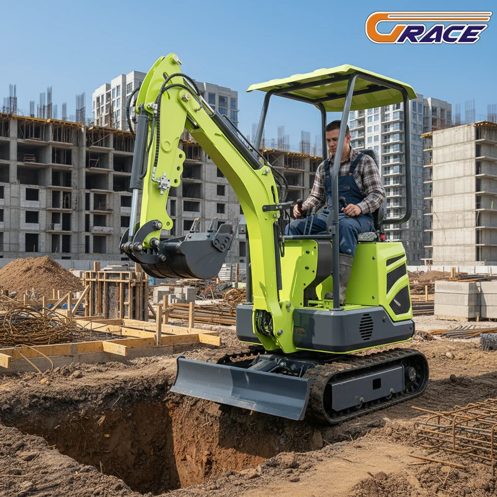

1.2ton Hydraulic Crawler Kubota-Compatible Excavator - Diesel-Powered Durable Construction Digger