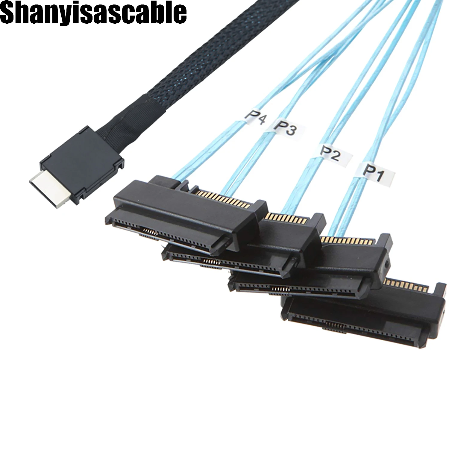 

0.5M SFF-8611 OCuLink PCI-Express Oculink 4I STR to SFF-8482 2 in 1 Connector 4X SAS 29Pin with SATA 15PIN Power cable adapter