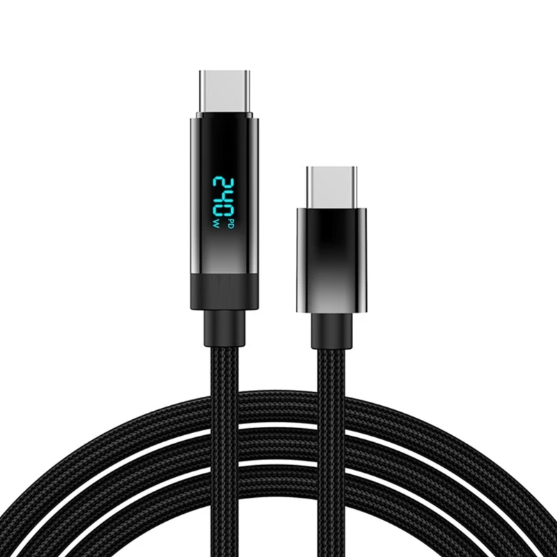 USB C to USB C Charging Cable 240W PD Display Fast Charging Data Sync Cord for Phone 15 Smartphones Tablets Laptops