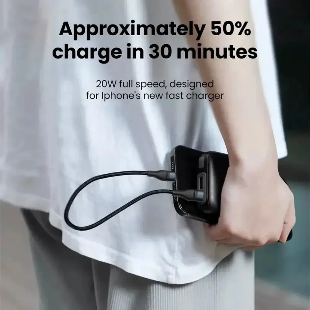 66W Type C to Type C Fast Charging Data Cable 25CM Short Cable Type C Data Cord For iPhone 17 Huawei Samsung Portable Power Bank