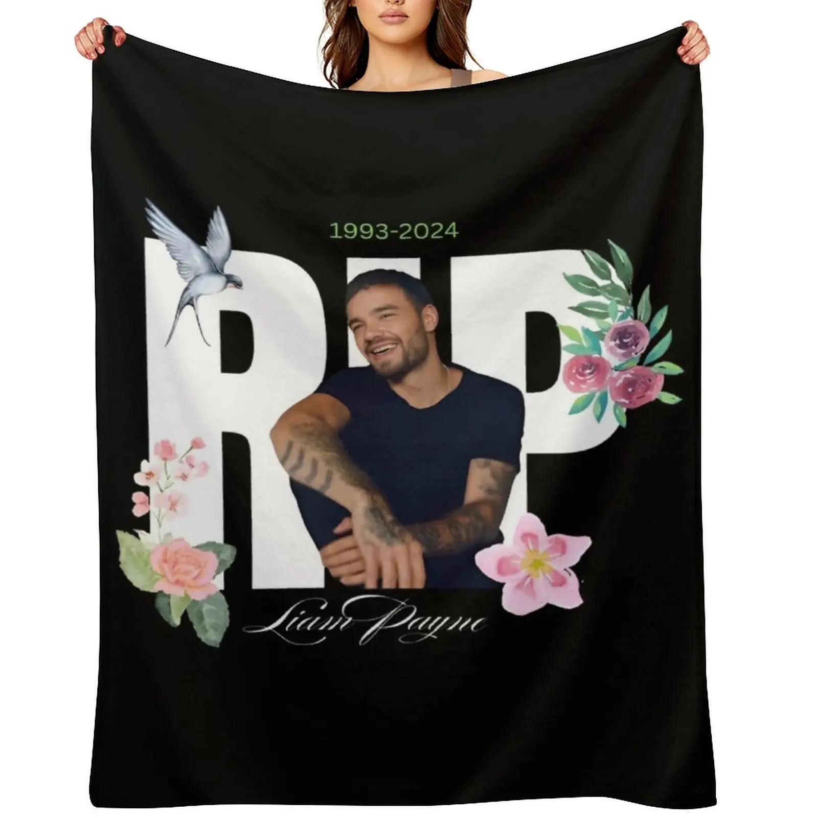 

liam payne Throw Blanket Flannel Bed Fashionable cosplay anime blankets and throws Blankets