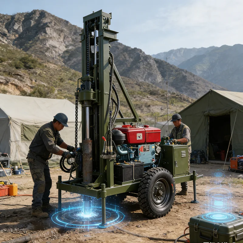 150m Portable Hydraulic Water Well Drilling Rig Borehole Deep Well Drilling Machine Professional Drill Equipment for Irrigation