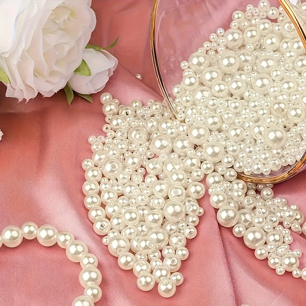 1388개 4/6/8/10mm 검정, 흰색, 파란색 보라색 12칸 DIY 비즈 팔찌 목걸이 둥근 색깔 구슬, 공예 구슬, 둥근 모양