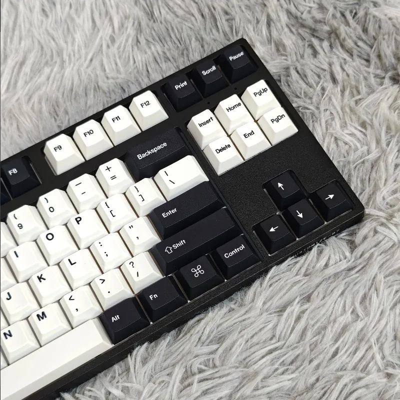 

Achromatic Design Theme Keycaps Set Customized PBT Sublimation Cherry Profile Keyboard Cap for Mechanical Keyboard Accessories