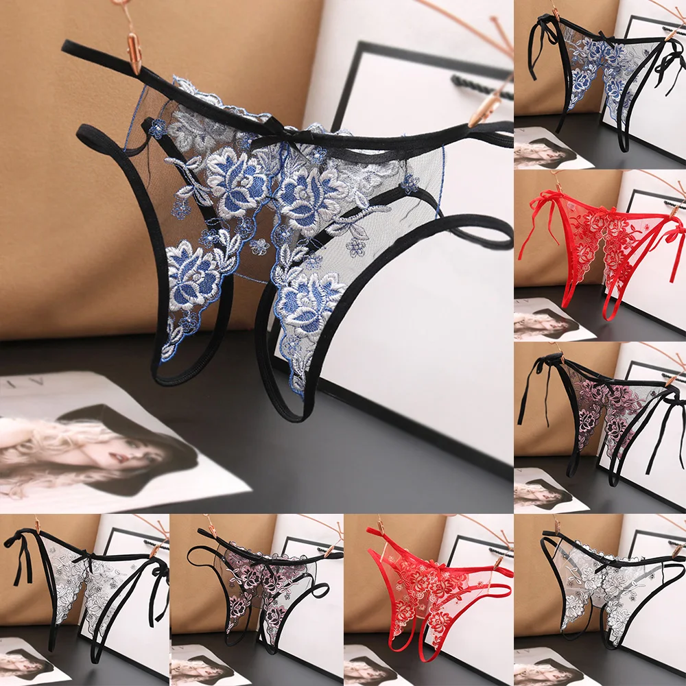 Mulheres Open Virilha Roupa Interior, Calcinha de malha, Lingerie Sexy, Sólido Hong G-string Cuecas, Roupa Interior Crotchless, Roupas Secretas