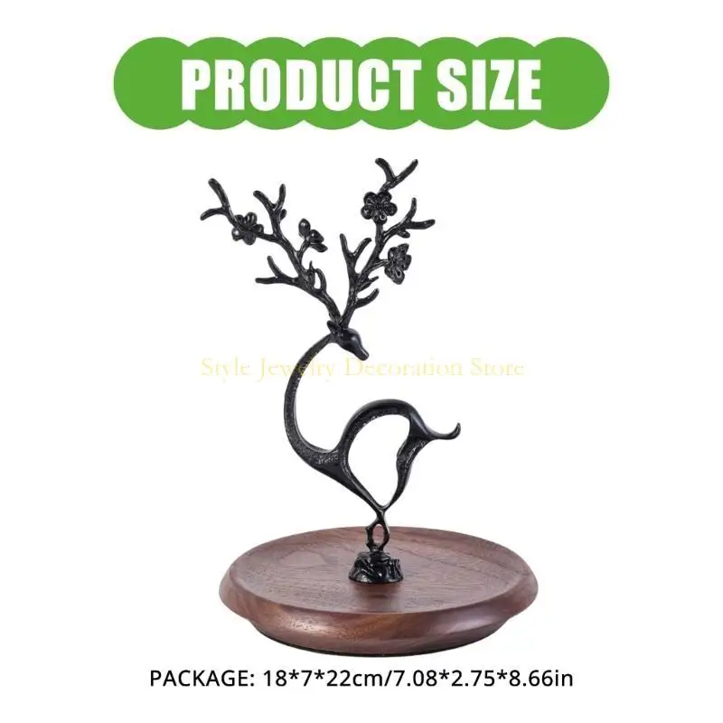 

D46E Unique Elk Design Necklace and Earring Holder Suitable for Stylish Women Jewelry