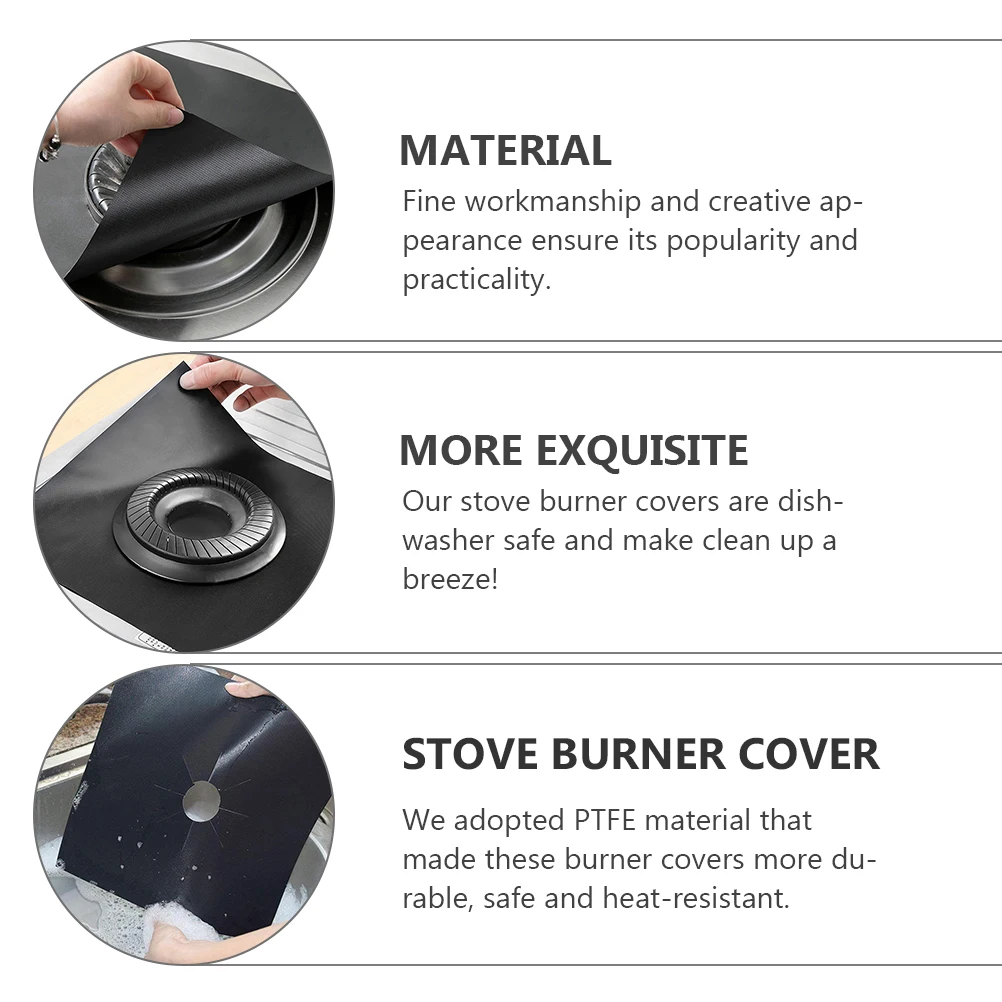 

10pcs Stove Tops Cover Anti-fouling Protective Pad Oil-Proof Clean Liner Gas Stove Burner Cover Thick Durable Kitchen Cookware