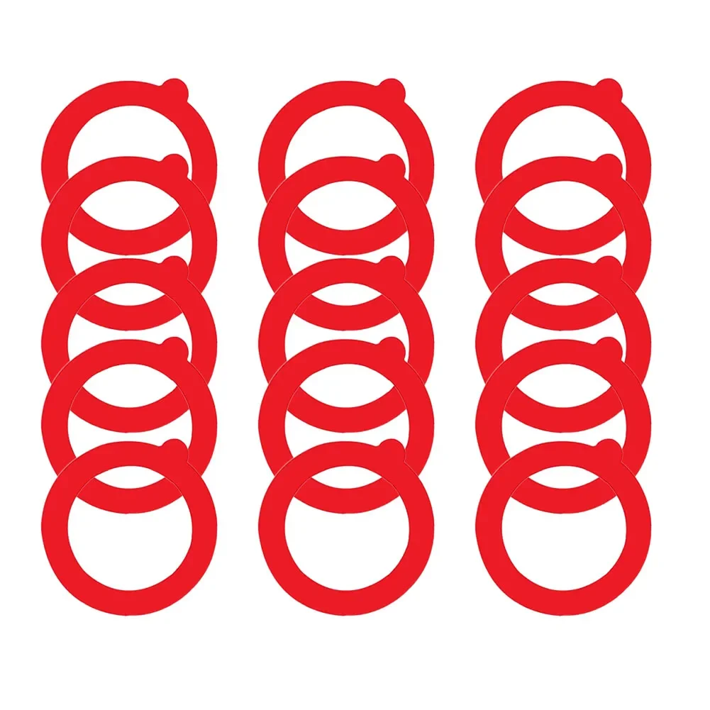 

15PCS Silicone Replacement Gasket Airtight Rubber Seals Rings Leak-Proof Canning Seals For Jars Storage Containers 95mmOD 69mmID