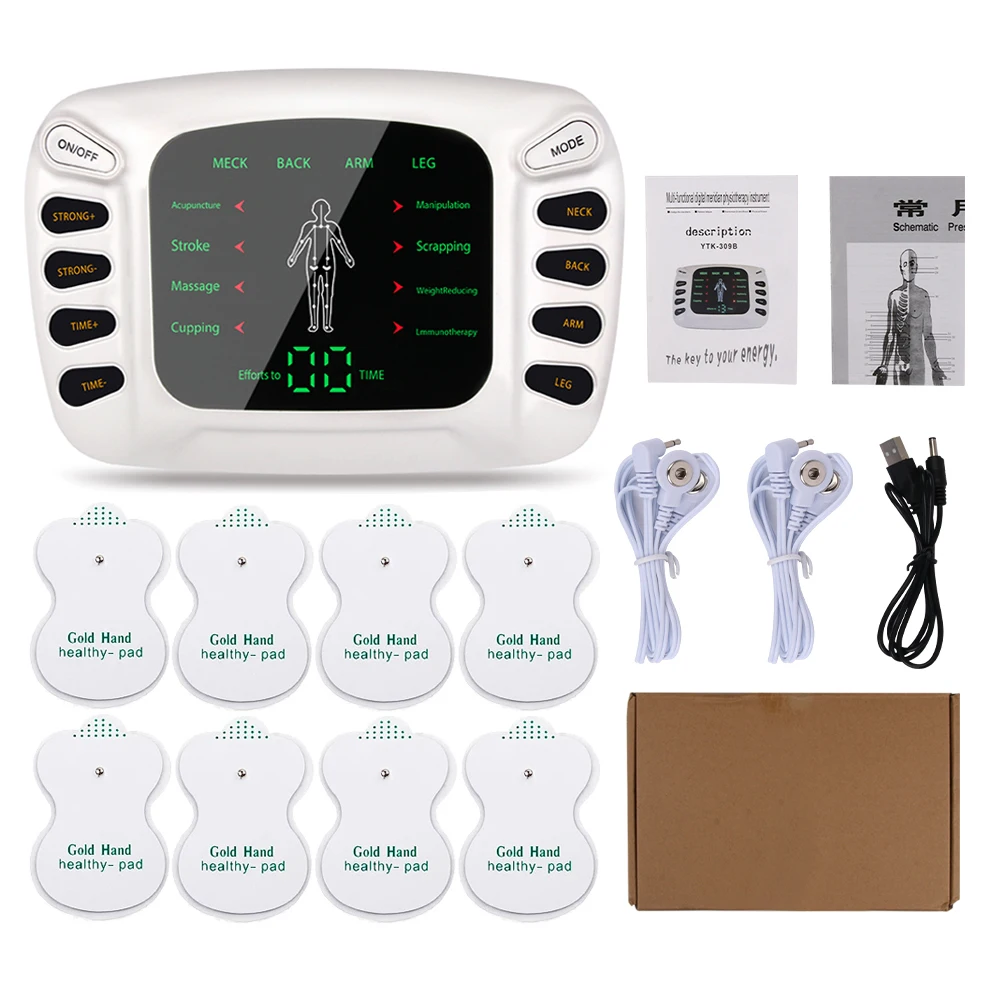 Elektrostimulator Physiotherapie TENS-Geräte Elektrischer Compex-Muskelstimulator EMS-Puls-Akupunktur Bestes Massagegerät für Körperpolster