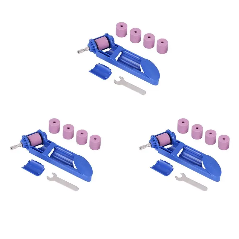 3Pcs 2-12.5Mm Drill Bit Sharpener Corundum Grinding Wheel Tool Corundum Resisting Drill Polishing Grinder Wheel Tool-AT36
