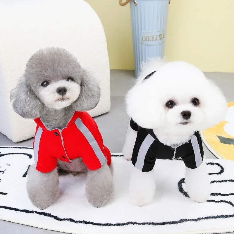 Winterwarme Fleece-Hundekleidung, reflektierender Haustiermantel für kleine und mittelgroße Hunde, Hundemäntel, wasserdichter Regenmantel für Welpen, Chihuahua-Outfit. – Detail 7