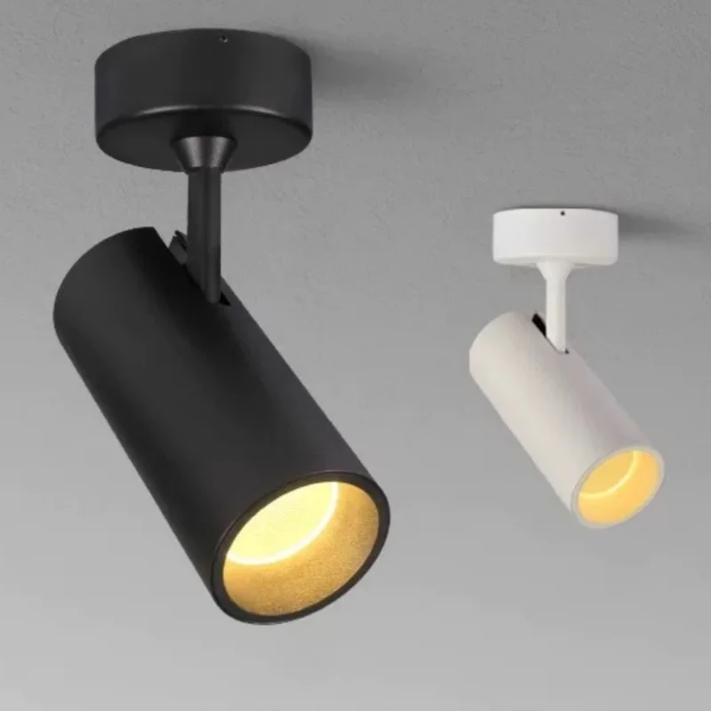 Ceiling mounted track light with freely rotating 2-wire track light COB surface mounted spotlight track tube light