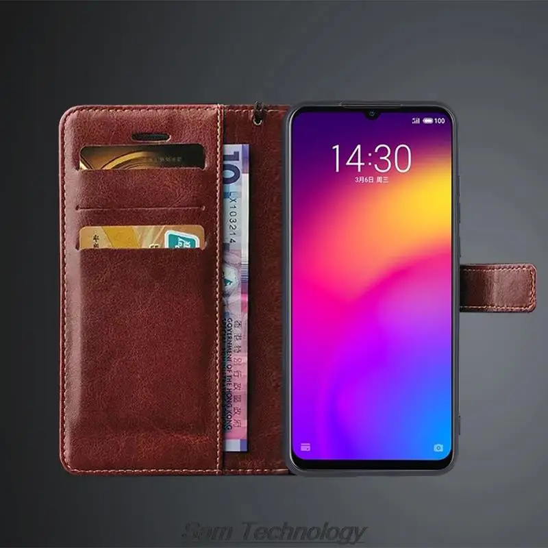 Card Holder Leather Case for Meizu Note 9 Note9 6.2\
