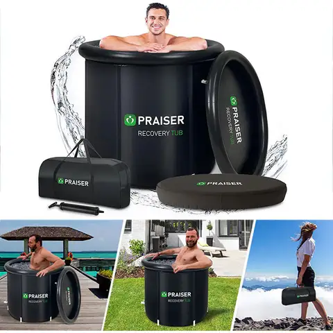 New 1 Person Pvc Ice Cold Plunge Outdoor Hot Tub Inflatable Ice Bath Tub Foldable Bathtub for Adult