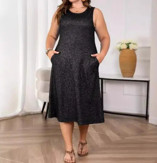 Robe en Denim à Manches Courtes pour Femme, Tenue Décontractée, Col Polo, Ligne A, Poche, Design Personnalisé, Longue, Printemps et Été 2025