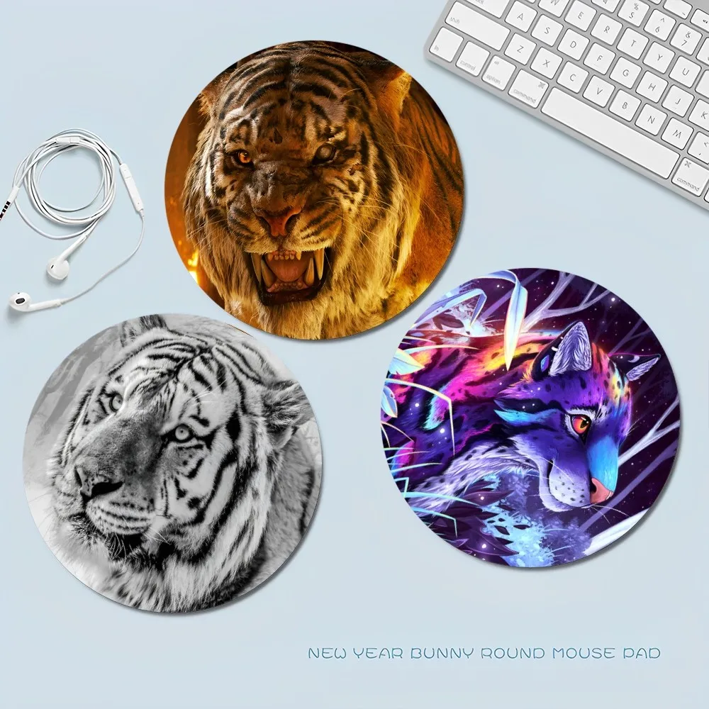

Original Esports Tiger Floor Mat INS Tide Round Keyboard Mat Table Mat Students Cabinet Gamer Desktop Mousepad Cup Mats Deskpad