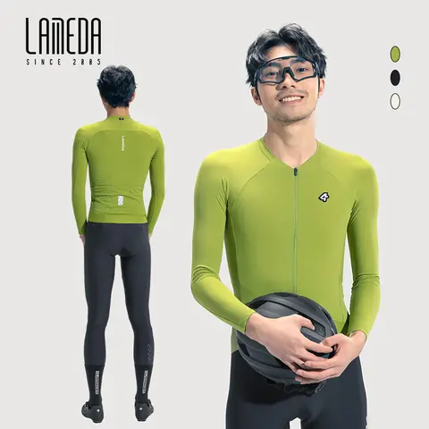 Lameda 사이클링 저지 Upf50 + 남성용 태양 보호 사이클링 의류 봄 여름 통기성 긴 소매 남성용 사이클링 셔츠