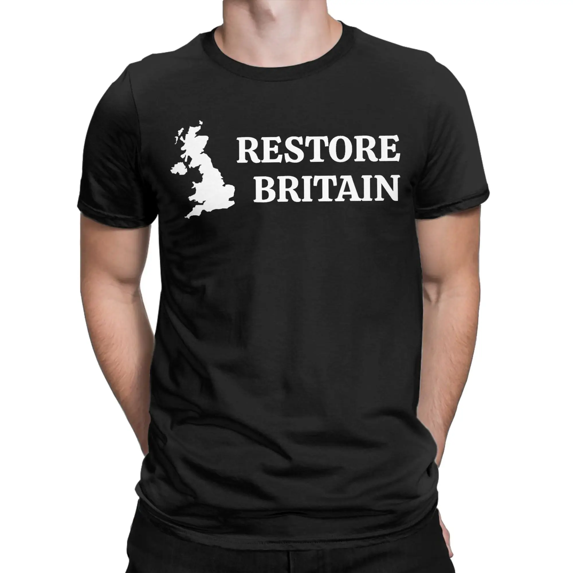 Restore Britain  UK Patriot Conservative Graphic T Shirt Cool T Shirts Short Sleeve Streetwear Tops Summer Oversize Clothes