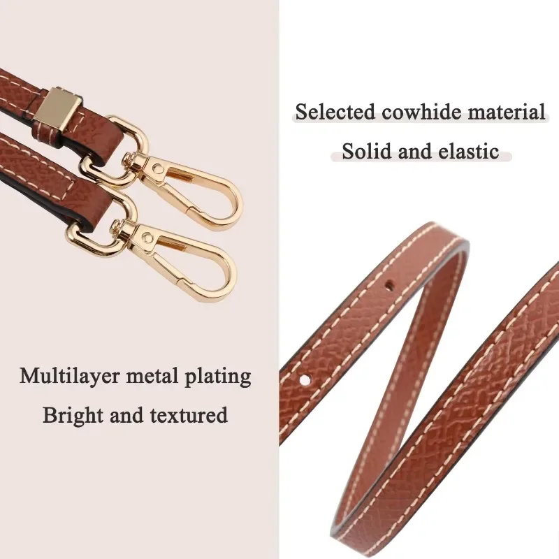 Handtaschen-Zubehör ohne Lochung: Verstellbarer Leder-Ersatzriemen 1,2 cm Schultergurt ohne Stanzen – Detail 6