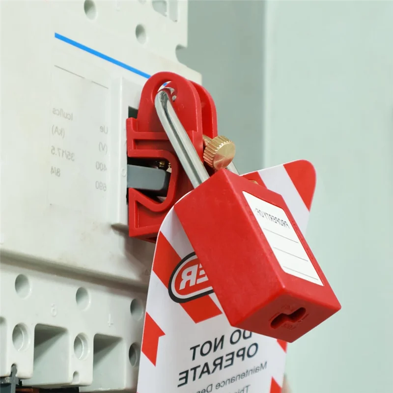 FAST-Universal Circuit Breaker Lockout Device Kit Lockout Tagout Set For Single & Multi Pole Breakers Safety Compliance 5 PCS