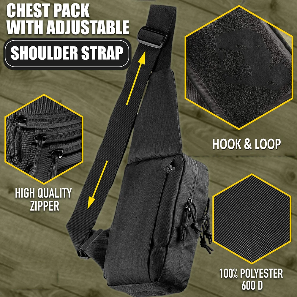 Tactical concealed pistol bag shoulder strap pistol holster shoulder chest bag left and right outdoor