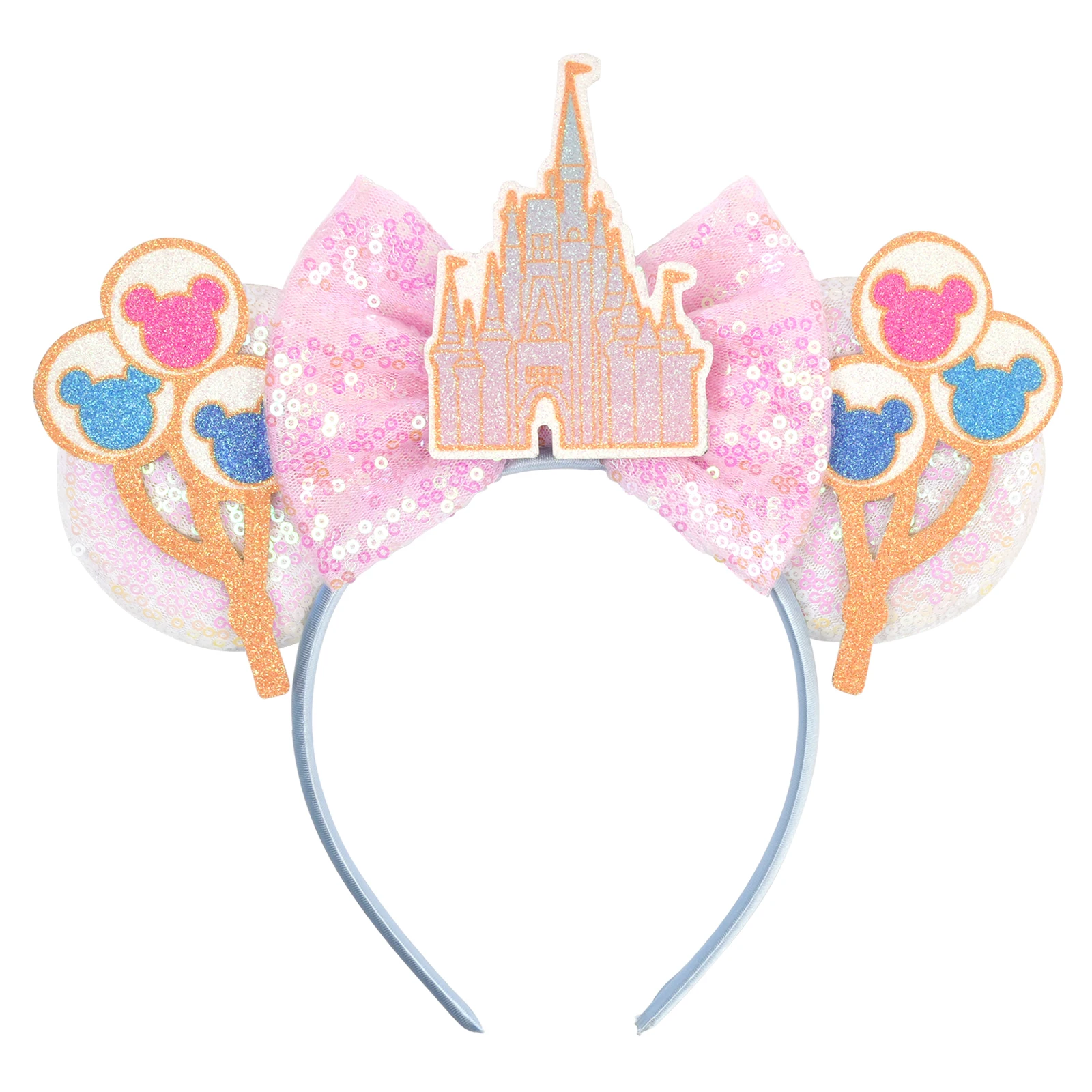 MY FIRST TRIP TO Park Minnie Mouse Ohr-Stirnband für Erwachsene und Kinder, Mickey Mouse Haarbänder für Frauen und Mädchen, Schwarze Schleifen, Haaraccessoires