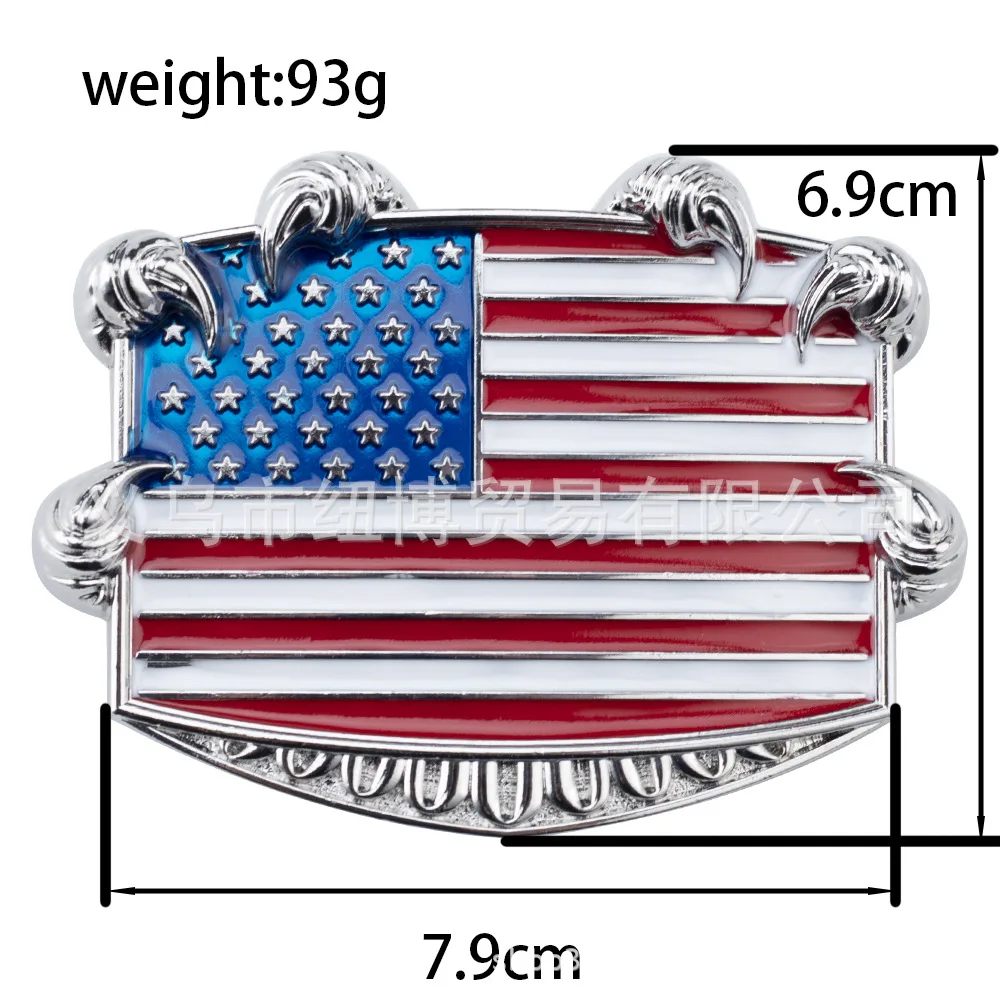 American Flag and Eagle Talons Belt Buckle Haliaeetus Leucocephalus