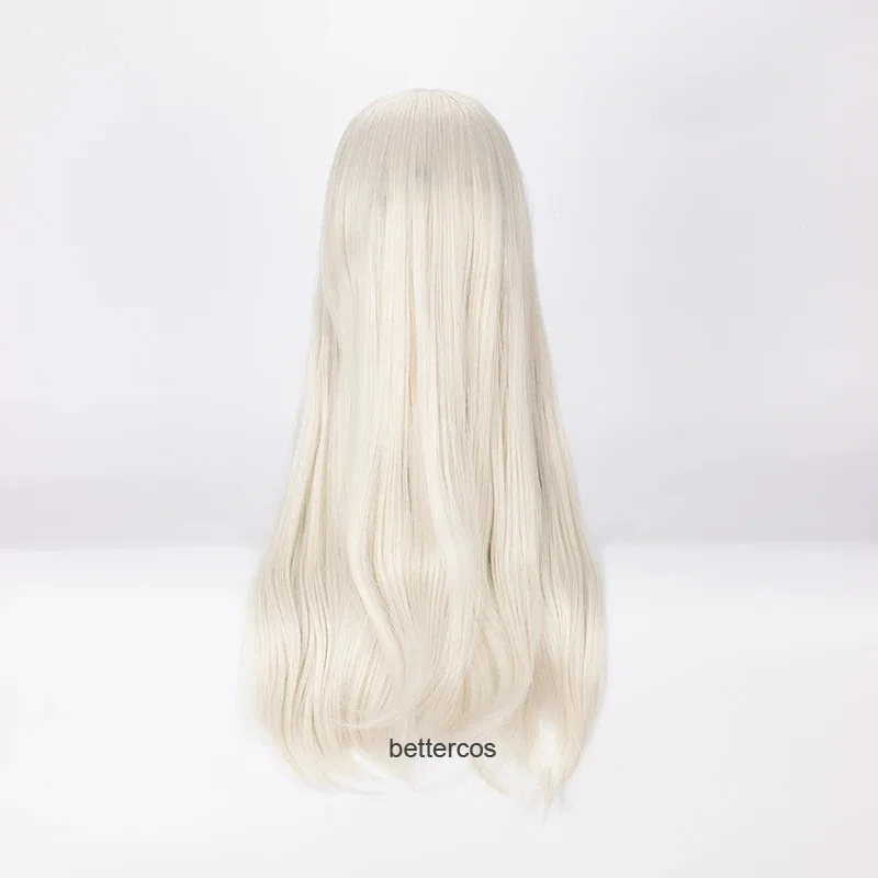 Pelucas de Cosplay Dumbledore Gandalf Mithrandir, 65cm, Rubio con barba, peluca de pelo sintético resistente al calor + gorro de peluca