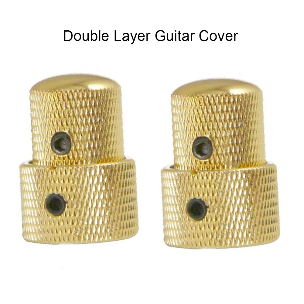 

Layer Knob Dial Knobs Easy to Install Double Layer Knobs for Electric Guitar Tone and Volume Control Pack of 2