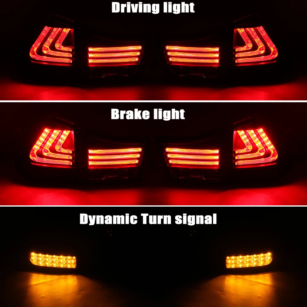 LED Rear Tail Lights For Lexus RX330 RX350 RX400h 2004 2005 2006 2007 2008 2009 DRL Day Lights Brake Lamp Car Accessories