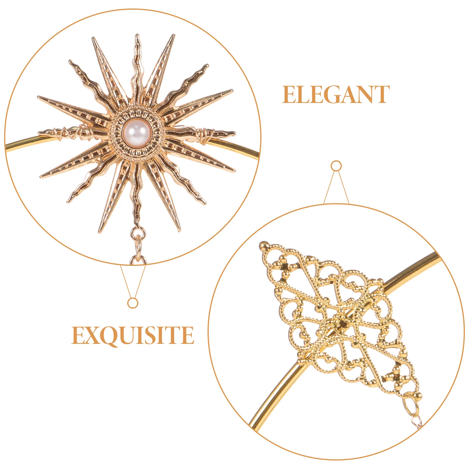 

Elegant Headband Hair Fancy Costume Accessories for Women Party Adults Headbands Metal