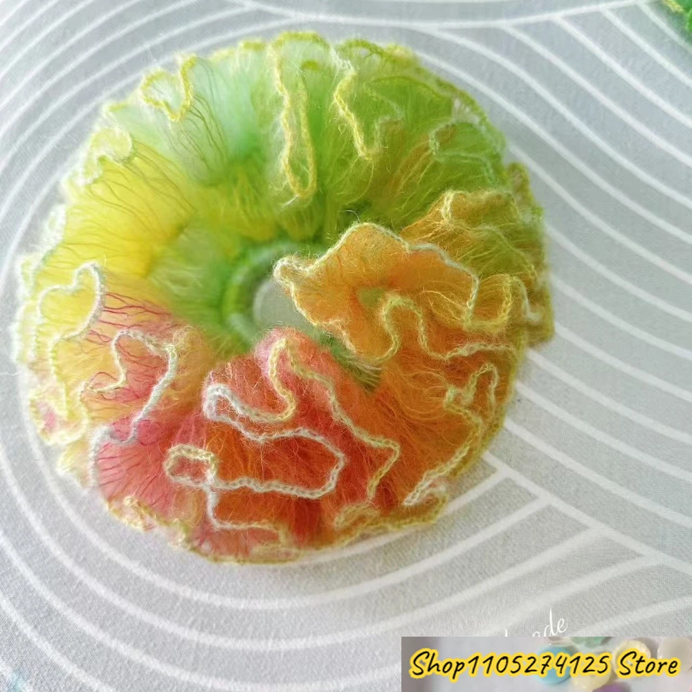 

25g Gradient Mohair Yarn Fluffy Warm for Hand Knitting Sweater Hat Shawl Scarf DIY Segmented Dyed Wool Thread Pink Blue Yarn