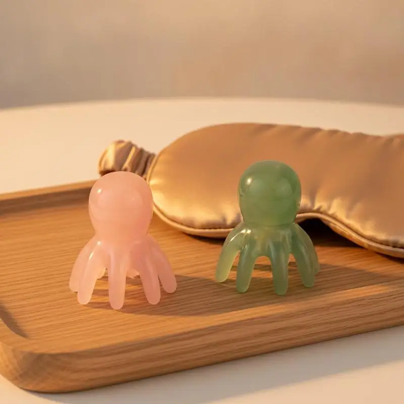 Resin Octopus Massage Comb Meridian Dredging Scalp Scraping Gua Sha Tool for Improved  Hair Care