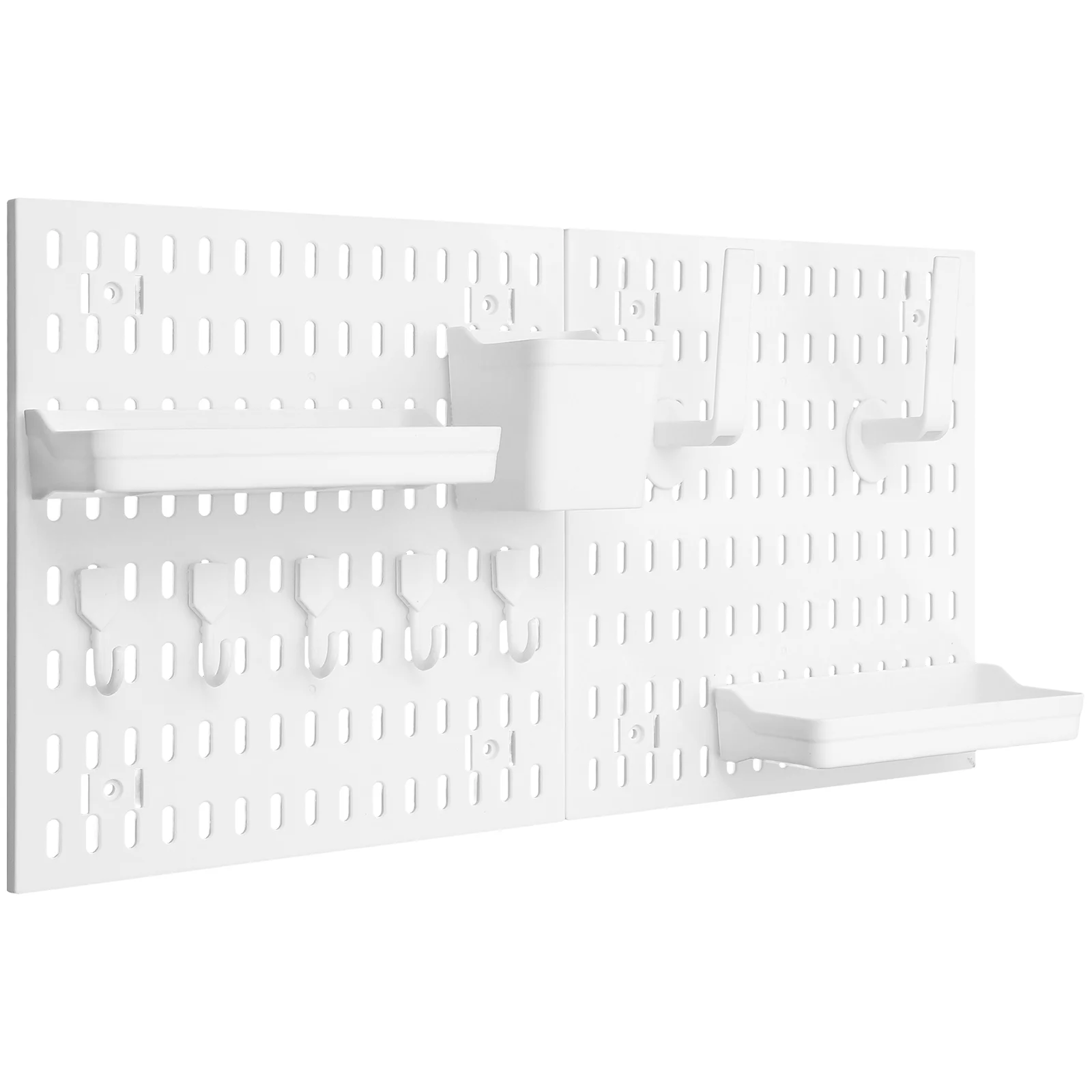 Peg Board Rack Holder Hooks Garage Mount Wall Pegboard for Display Mounted Square